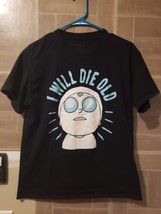 Mens Medium Rick and Morty I WILL DIE OLD Fun Novelty T-Shirt Black Tee Gift - £6.23 GBP