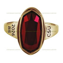 Personalized High School Gift Women&#39;s Grace Essence Class Ring Yellow Gold Alloy - $121.54
