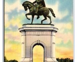 General Sam Houston Monument Houston Texas TX UNP Linen Postcard N18 - $2.92