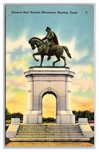 General Sam Houston Monument Houston Texas TX UNP Linen Postcard N18 - $2.92
