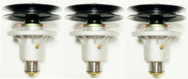 3 Spindles for Exmark 103-1105 &amp; Pulley 1-413424. 6-1/4 OD. For 48&quot; Deck Lazer Z - £157.89 GBP