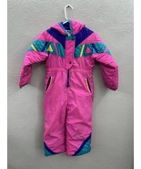 Winning Team Childrens Snowsuit Bibs Size Large Pink Colorful OnePiece R... - $83.78