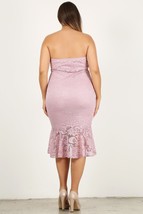 Plus Size Lace, Strapless Bodycon Midi Dress 1XL - £24.66 GBP+