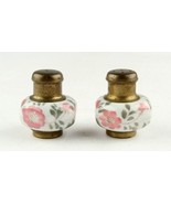 *Vintage Ceramic Brass Salt and Pepper Shakers - $175.35 MXN
