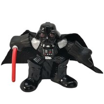 Vtg 2001 Small Star Wars Galactic Heroes Darth Vader Action Figure Black Cape - £6.03 GBP