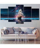 5 Pieces Canvas Wall Art Poster Print Modern Sailing Ship Painting Home ... - £27.09 GBP+