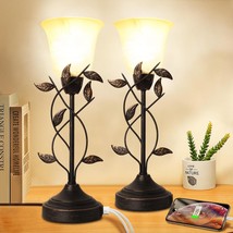 Bedside Lamps For Bedrooms Set Of 2 Table Lamps 3 Way Dimmable Nightstand Lamp F - £92.53 GBP