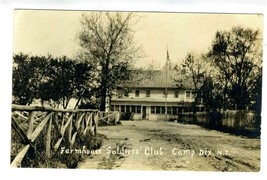 Farmhouse Soldiers Club Real Photo Postcard Camp Dix New Jersey 1920&#39;s - £42.54 GBP
