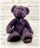 100 Years Splendor Bear Purple Teddy Bear Plush Toy Ribbon Bow 14&quot; Russ ... - £9.91 GBP