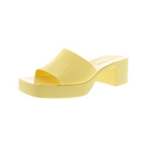 Steve Madden Womens 7 M Yellow Rubber Block High Heel Sandals NIB GO2 - $34.29