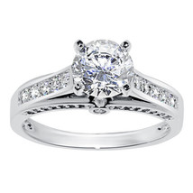 Precious Stars 14k White Gold 1 1/2ct Round-cut Diamonette CZ Engagement... - $7,016.31 MXN+