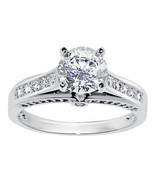 Precious Stars 14k White Gold 1 1/2ct Round-cut Diamonette CZ Engagement... - $378.00+