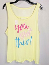 Whisperluxe Sleep Tank Top Yellow Pajama Shirt You Got This Size 2X NWT SOFT - £8.08 GBP