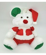 10&quot; Vintage Puffalumps Christmas Mouse Santa Fisher Price Plush Toy B305 - €21,78 EUR