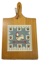 VTG 80s Cutting Board Country Hen Rooster Weather Vane Farmhouse Barn Yugoslavia - £9.42 GBP