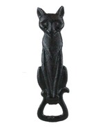 Rustic Cast Iron Black Gothic Feline Witching Hour Cat Hand Bottle Cap O... - £18.35 GBP