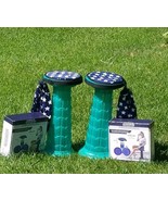 2pc 20&quot; Collapsible Aqua Green Camping Park Fishing Camping Gardening St... - £29.81 GBP