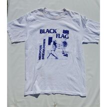 Vintage Black Flag T-Shirt Nervous Breakdown 90&#39;s Punk Band Tee Size M - $45.97