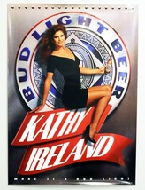 ORIGINAL Vintage 1993 Bud Light Beer Kathy Ireland 20x28 Poster - $24.74