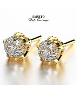 GIA Authenticity 1.00 Ct Lab Grown Diamond 14K Yellow Gold Stud Earrings... - €445,89 EUR