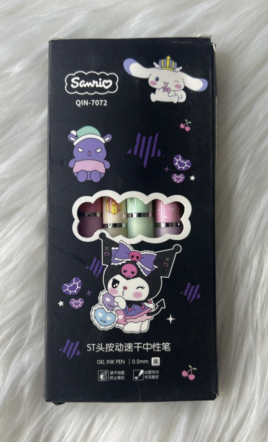 Sanrio Hello Kitty & Kuromi 6 Pcs Neutral Ballpoint Pen Cartoon - NEW!