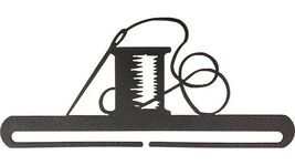 Classic Motifs 12 Inch Needle and Thread Split Bottom Charcoal Craft Holder - $20.95