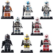 8Pcs Collection Captain Rex Fil Keeli ARC Havoc Star Wars Clone Wars Minifigures - £12.77 GBP