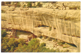 Vtg Postcard-Fire Temple and Fire House-Mesa Verde Park-CO-Chrome-CO3 - £3.51 GBP