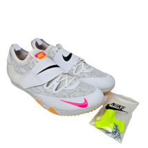 Nike Zoom Pole Vault Elite 3 Track Shoes Men&#39;s 12.5 White Orange AA1204-... - £46.05 GBP