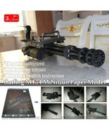 Gatling M134 minigun 3D paper model toy Machine gun cosplay weapons gun 1:1 - £36.10 GBP