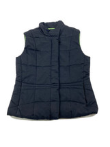 Vineyard Vines Quilted Puffer Vest Jacket Womens Xs Full Zip Snap Close Black - £18.17 GBP