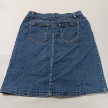 Croft & Barrow Classic Fit Stretch Women's Blue Cotton Blend Denim Skirt Size 4 image 14