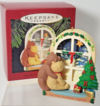 Hallmark Keepsake Ornament 1995 Our First Christmas Together Bears Window Dated - £5.18 GBP