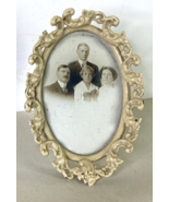 Antique Metal Photo Frame Circa 1900&#39;s Plus Instant Ancestors 6 x 4  Eas... - $29.70