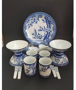 Vintage Gourmet Himark Kitchen 20 pc Porcelain Oriental Dish Set Chopsti... - £35.26 GBP