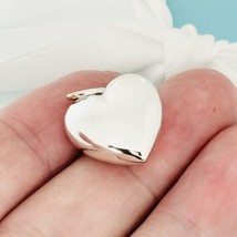 Small Tiffany &amp; Co Puffed Heart Pendant in Sterling Silver - £267.78 GBP