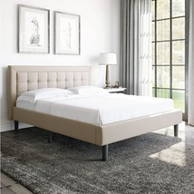 Mornington Upholstered Platform Bed By Classic Brands,, Wood Slat Support. - £134.69 GBP