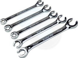 5pcs 8-17mm Metric Set Flare Nut Fitting Brake Hidrolic Line Wrenches - £19.21 GBP