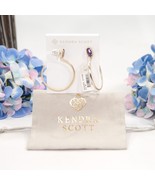 Kendra Scott Pepper Small Purple Gold Plated Statement Hoop Earrings NWT - £50.92 GBP