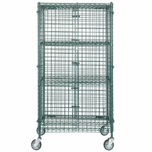 NSF Mobile Green Wire Security Cage Kit - 18&quot; x 36&quot; x 69&quot; - $1,351.43