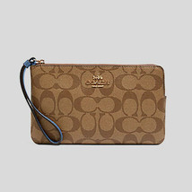 Coach Large Corner Zip Wristlet in Signature Canvas Phone Wallet ~NWT~ 6648 - £52.97 GBP
