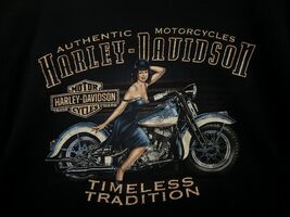 Harley-Davidson H-D HD SS T-Shirt Pin-Up Biker Babe Deadwood SD Sturgis ... - $29.62