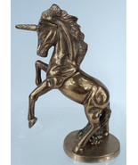 Vintage Solid Brass Unicorn Statue - Mid Century Decor - £17.54 GBP