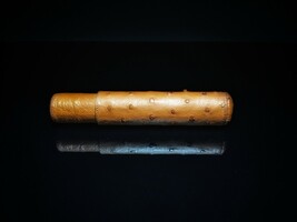 Brizard and Co Genuine Ostrich Tan cigar tube holder image 5