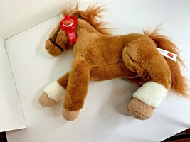 Wells Fargo Plush Horse Brown Stuffed Animal Toy 13 in lgth Mack 2012 - £9.29 GBP