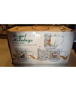1985 Royal Holidays by Royal China Set of 12 Crystal Mugs 12 Days of Chr... - €77,36 EUR