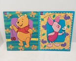Vintage Mattel Winnie the Pooh, Piglet LOT of 2 wood tray puzzles - £7.21 GBP