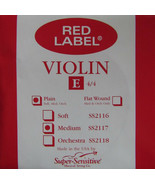 Violin String E 4/4 Medium Plain Red Label Super Sensitive SS2117 Instru... - £9.74 GBP