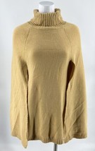 Uniq Turtleneck Sweater Size S / M Tan Poncho Style Pullover Womens NEW - $44.55