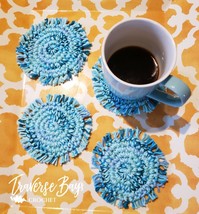 Crochet boho fringe coasters PATTERN ONLY - £6.30 GBP